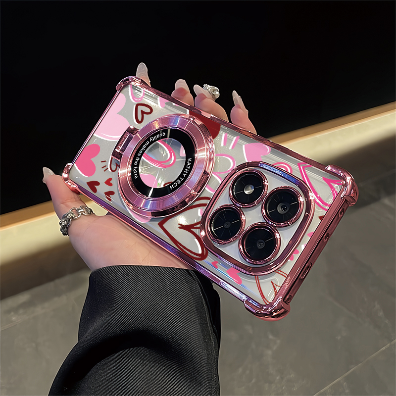 Vivo Y28 - Funda Moderna con Diseño de Corazones