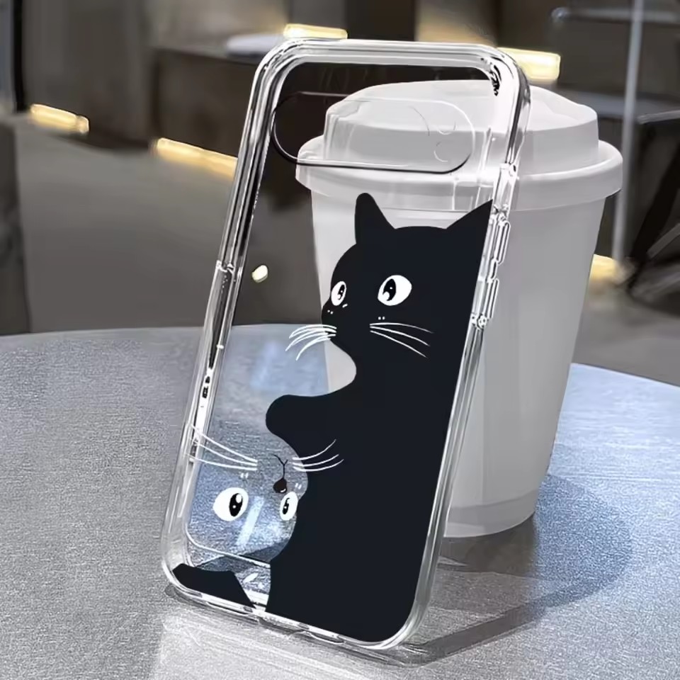 Google Pixel 9 Pro - Funda Transparente Suave con Patrón de